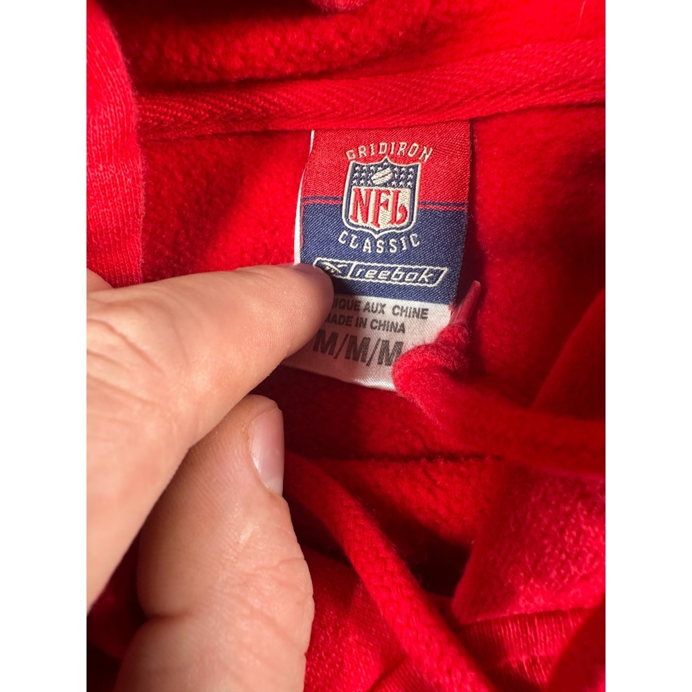 Vintage Reebok Gridiron Classic Hoodie Mens Medium Red NFL‎ Tampa Bay Buccaneers - Picture 6 of 9
